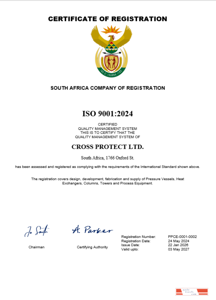 South Africa business registration certificate Word and PDF template